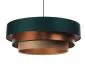 Lampa wisząca TRIO MIX zielona/miedziana/beżowa z potrójnym abażurem | MIRAT. w stylu  kolekcja