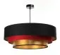 Lampa wisząca TRIO MIX czarna/czerwona/złota nowoczesna do salonu | MIRAT. w stylu kolekcja