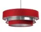 Lampa wisząca TRIO MIX czerwona/srebrna satynowa ręcznie robiona | MIRAT. w stylu kolekcja