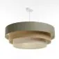 Lampa wisząca ERUTAN TRIPLE zielona/beżowa/kremowa potrójny abażur I sklep meblowy MIRAT.