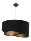 Lampa wisząca GEMSTONE czarna/złota asymetryczna welurowa | MIRAT. w stylu kolekcja