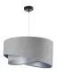 Lampa wisząca GEMSTONE szara/srebrna welurowa asymetryczna | MIRAT. w stylu kolekcja