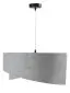Lampa wisząca GEMSTONE szara/srebrna welurowa asymetryczna | MIRAT. w stylu kolekcja