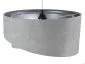 Lampa wisząca GEMSTONE szara/srebrna welurowa asymetryczna | MIRAT. w stylu kolekcja