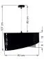 Lampa wisząca SHAPELESS czarna/szara/biała welurowa trzykolorowa | MIRAT. w stylu kolekcja
