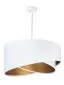 Lampa wisząca GEMSTONE biała/złota welurowa w stylu glamour | MIRAT. w stylu  kolekcja