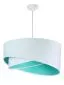 Lampa wisząca GEMSTONE WHITE biała/miętowa dwukolorowa asymetryczna | MIRAT. w stylu kolekcja