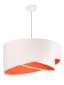 Lampa wisząca GEMSTONE WHITE biała/pomarańczowa welurowa | MIRAT. w stylu kolekcja