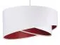 Lampa wisząca GEMSTONE WHITE biała/burgundowa aksamitna | MIRAT. w stylu kolekcja