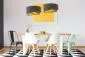 Lampa wisząca GEMSTONE GRAY grafitowa/żółta dwukolorowa | MIRAT. w stylu kolekcja