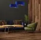 Lampa wisząca GEMSTONE niebieska/złota asymetryczna do salonu | MIRAT. w stylu kolekcja
