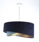 Lampa wisząca THUNDERCLOUD BLUE granatowa/złota welurowa asymetryczna | MIRAT. w stylu  kolekcja