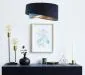 Lampa wisząca THUNDERCLOUD BLUE granatowa/złota welurowa asymetryczna | MIRAT. w stylu  kolekcja
