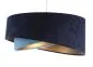 Lampa wisząca THUNDERCLOUD BLUE granatowa/złota welurowa asymetryczna | MIRAT. w stylu  kolekcja