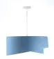 Lampa wisząca GEMSTONE błękitna/biała asymetryczna dwukolorowa | MIRAT. w stylu kolekcja