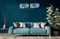 Lampa wisząca GEMSTONE błękitna/złota dwukolorowa do salonu | MIRAT. w stylu  kolekcja