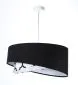 Lampa wisząca BLACK VELVET czarna/biała asymetryczna nowoczesna | MIRAT. w stylu kolekcja