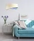 Lampa wisząca BEIGE beżowa/niebieska/biała trzykolorowa | MIRAT. w stylu  kolekcja