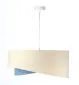 Lampa wisząca BEIGE beżowa/niebieska/srebrna asymetryczna | MIRAT. w stylu  kolekcja