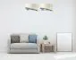 Lampa wisząca BEIGE beżowa/niebieska/srebrna asymetryczna | MIRAT. w stylu  kolekcja