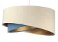 Lampa wisząca BEIGE beżowa/niebieska/złota do salonu | MIRAT. w stylu kolekcja