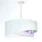 Lampa wisząca BLEACH biała z kwiatowym motywem welurowa | MIRAT. w stylu  kolekcja