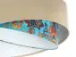 Lampa wisząca EMBLEM beżowa/biała trzykolorowa asymetryczna | MIRAT. w stylu  kolekcja