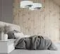 Lampa wisząca GRAY DUNE biała/srebrna aksamitna nowoczesna | MIRAT. w stylu  kolekcja
