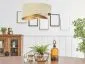 Lampa wisząca SAND FLOWER 2 beżowa/złota welurowa do jadalni | MIRAT. w stylu  kolekcja