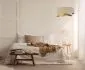 Lampa wisząca SAND FLOWER 1 beżowa/złota z motywem kwiatowym | MIRAT. w stylu  kolekcja