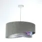 Lampa wisząca GRAY FLOWER szara/srebrna asymetryczna podwójny abażur | MIRAT. w stylu  kolekcja