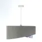 Lampa wisząca GRAY FLOWER szara/srebrna asymetryczna podwójny abażur | MIRAT. w stylu  kolekcja
