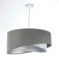 Lampa wisząca GRAY SEA szara/srebrna welurowa elegancka | MIRAT. w stylu  kolekcja