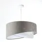 Lampa wisząca ALBIT szara/biała welurowa nowoczesna | MIRAT. w stylu  kolekcja