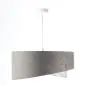 Lampa wisząca ALBIT szara/biała welurowa nowoczesna | MIRAT. w stylu  kolekcja