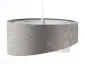 Lampa wisząca ALBIT szara/biała welurowa nowoczesna | MIRAT. w stylu  kolekcja