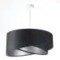 Lampa wisząca BLACK MARBLE czarna/srebrna asymetryczna aksamitna | MIRAT. w stylu  kolekcja