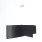 Lampa wisząca BLACK MARBLE czarna/srebrna asymetryczna aksamitna | MIRAT. w stylu  kolekcja