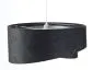 Lampa wisząca BLACK MARBLE czarna/srebrna asymetryczna aksamitna | MIRAT. w stylu  kolekcja