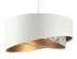 Lampa wisząca ALBIT GOLD biała/złota trzykolorowa welurowa | MIRAT. w stylu  kolekcja