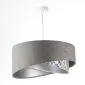 Lampa wisząca ASHES szara/srebrna aksamitna do salonu | MIRAT. w stylu kolekcja