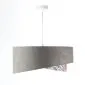 Lampa wisząca ASHES szara/srebrna aksamitna do salonu | MIRAT. w stylu kolekcja