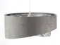 Lampa wisząca ASHES szara/srebrna aksamitna do salonu | MIRAT. w stylu kolekcja
