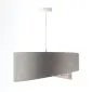 Lampa wisząca ASHES szara/złota welurowa do jadalni | MIRAT. w stylu kolekcja