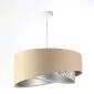 Lampa wisząca SANDERLING beżowa/srebrna welurowa do jadalni | MIRAT. w stylu  kolekcja