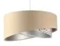 Lampa wisząca SANDERLING beżowa/srebrna welurowa do jadalni | MIRAT. w stylu  kolekcja