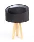 Lampa stołowa GEMSTONE czarna/srebrna/sosna nocna | MIRAT. w stylu kolekcja
