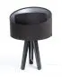 Lampa stołowa GEMSTONE czarna/srebrna/czarna welurowa | MIRAT. w stylu kolekcja