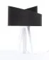 Lampa stołowa GEMSTONE czarna/srebrna/biała mała do salonu | MIRAT.