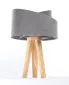 Lampa stołowa GEMSTONE szara/srebrna/sosna welurowa | MIRAT.